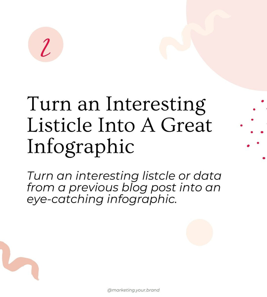 Turn an interesting listicle into a great infographic