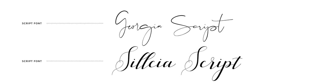 Example 1: Georgia Script and Silccia Script