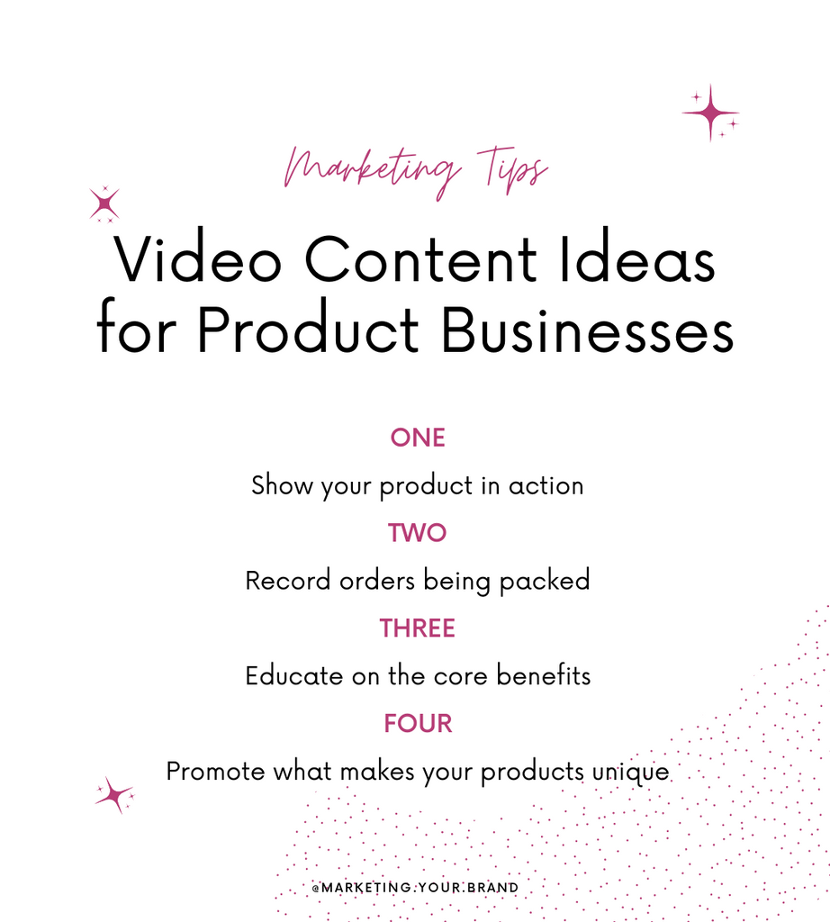 Video Content Ideas For Product Businesses