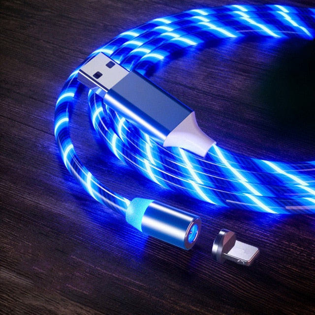 glowing led phone charger