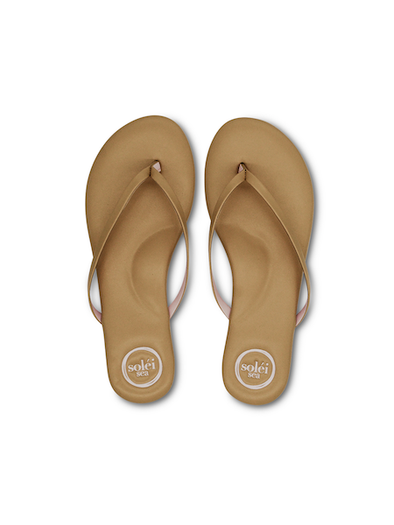 Paige Leather Thong Sandals - Gold – CK Bradley