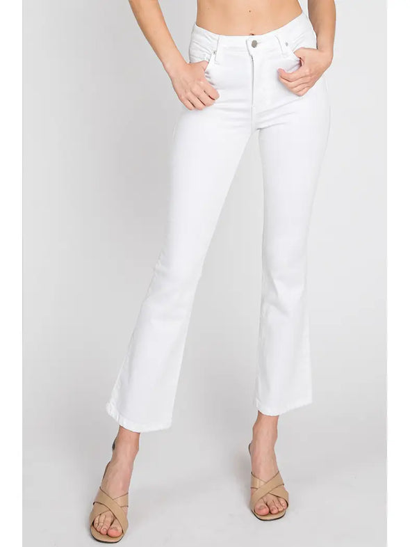 LTJ Bambino Crop Baby Flare Jeans - Optic White – CK Bradley