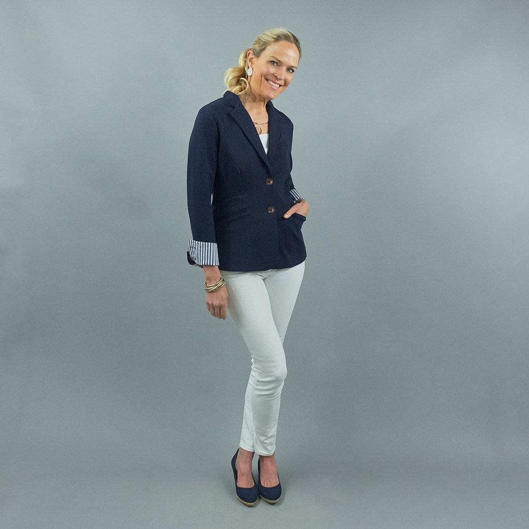 Betty Blazer - Navy w/ Stripe