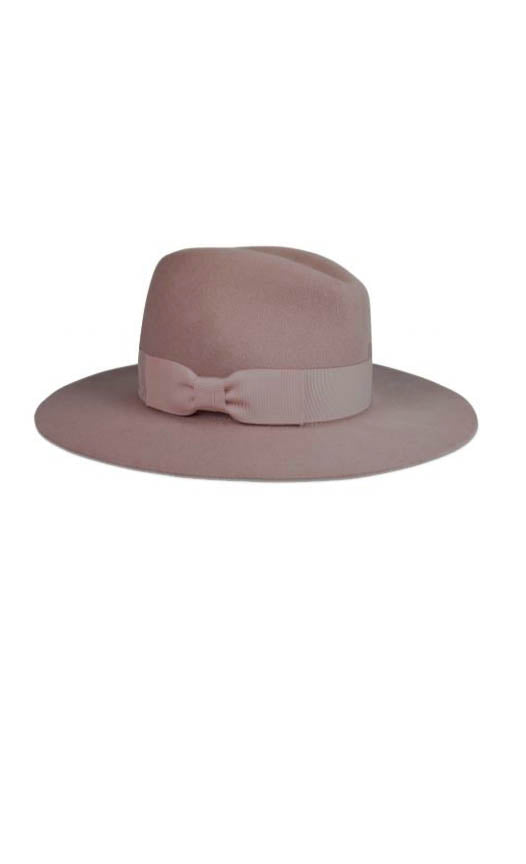 Lauren Felt Hat with Classic Grosgrain Ribbon Trim