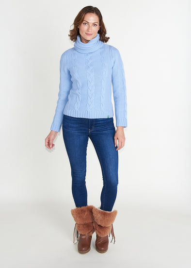 Moritz Cable Knit Jumper BLUE