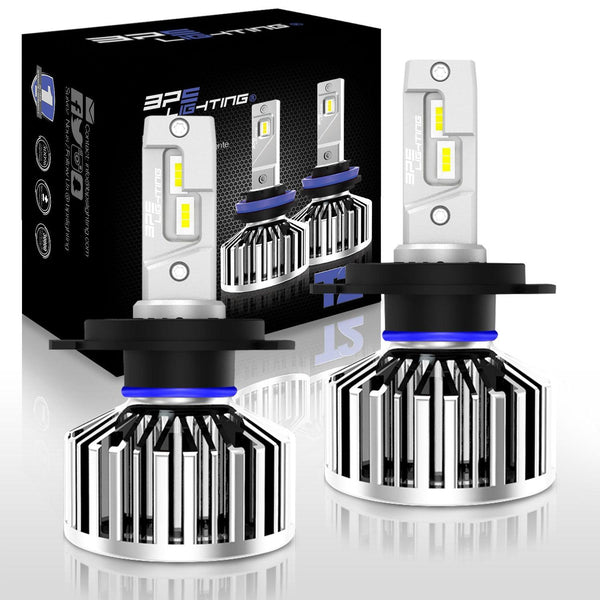 BEAMFLY Ampoule H4 LED Voiture 16000LM, HB2 9003 Lampes de Phares
