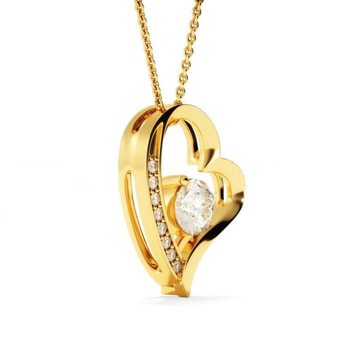 GOLD COLOUR HEART NECKLACE FOR MOM