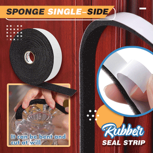 Sponge Single Side Rubber Seal Strip(4 pcs)