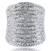 11-Row Swarovski Crystal Diamond Pave Cocktail Ring