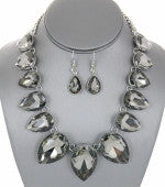 Big & Bold Pear Crystal Necklace