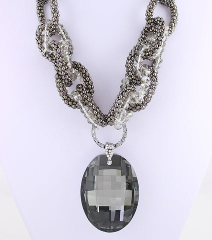 Hematite Link Crystal Pendant