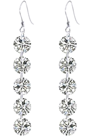 20ct Round Cut Dangle Cz Diamond Chandelier LONG Drop Earrings