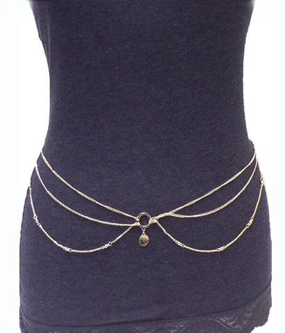 3 Row Circle Belly Chain
