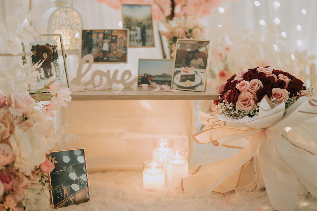Romantic Japanese Theme Proposal in Singapore with Cherry Blossom at Haus of Feel's Indoor Studio by Style It Simply