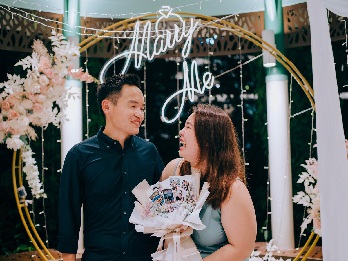 Romantic Outdoor Proposal Decor at One North Park in Singapore by Style It Simply