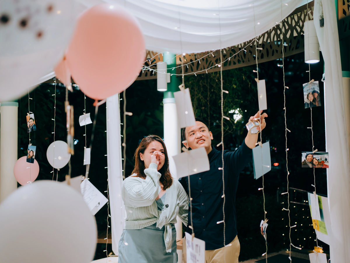 Romantic Outdoor Proposal Decor at One North Park in Singapore by Style It Simply