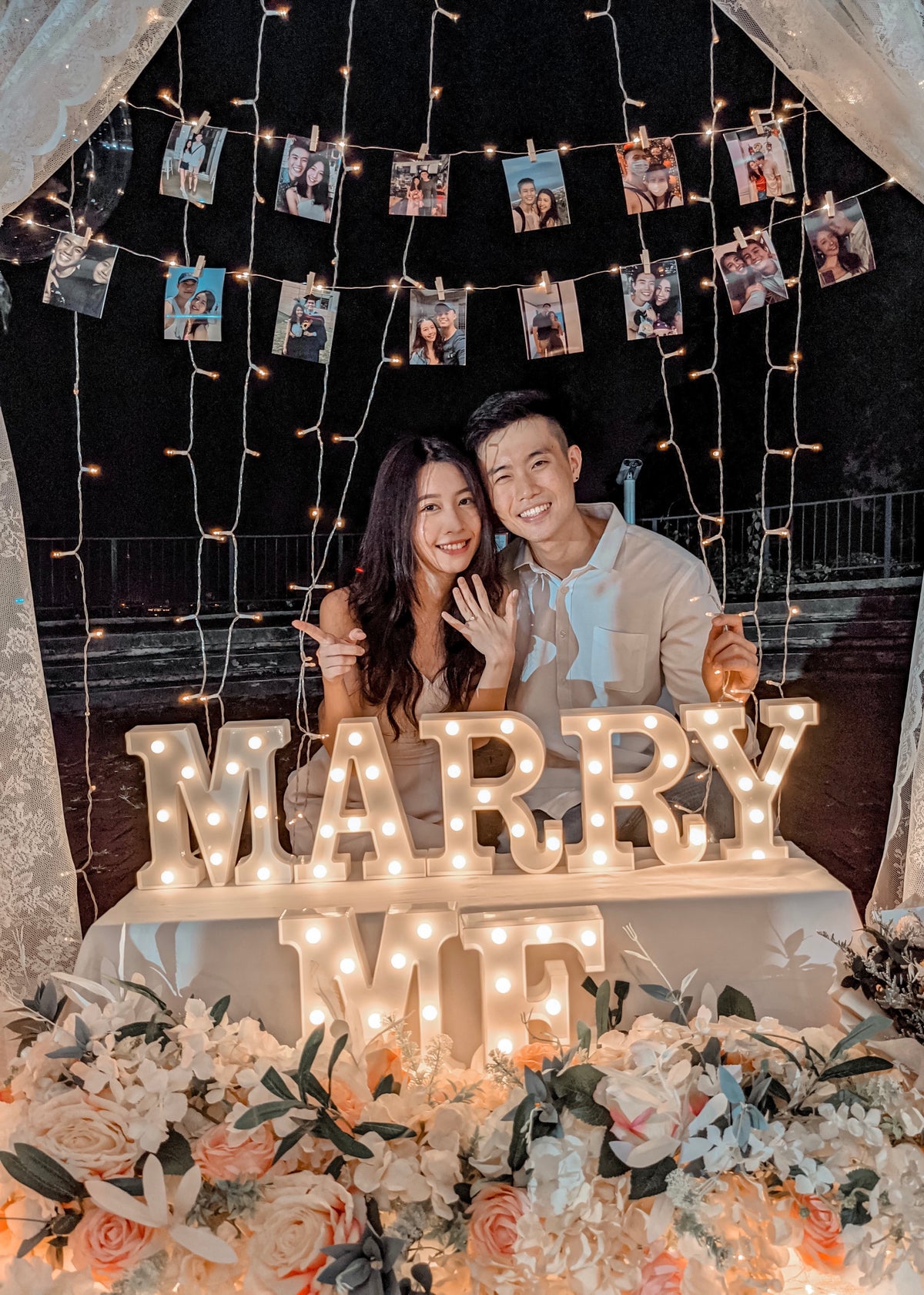 Romantic Outdoor Proposal Decor at Mount Faber Park in Singapore by Style It Simply