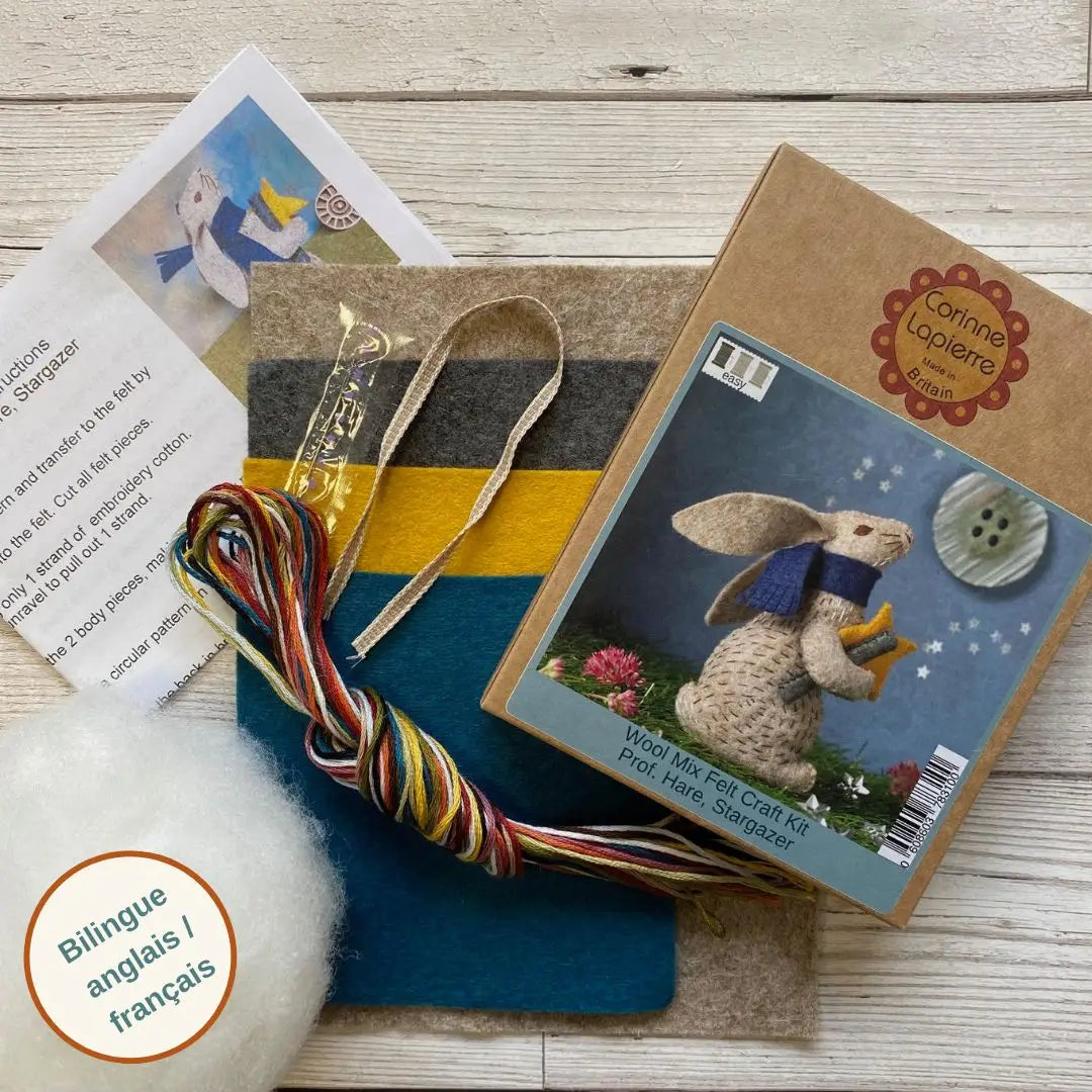 Professor Hare Stargazer Felt Craft Kit cooking -Each set contains 6 different