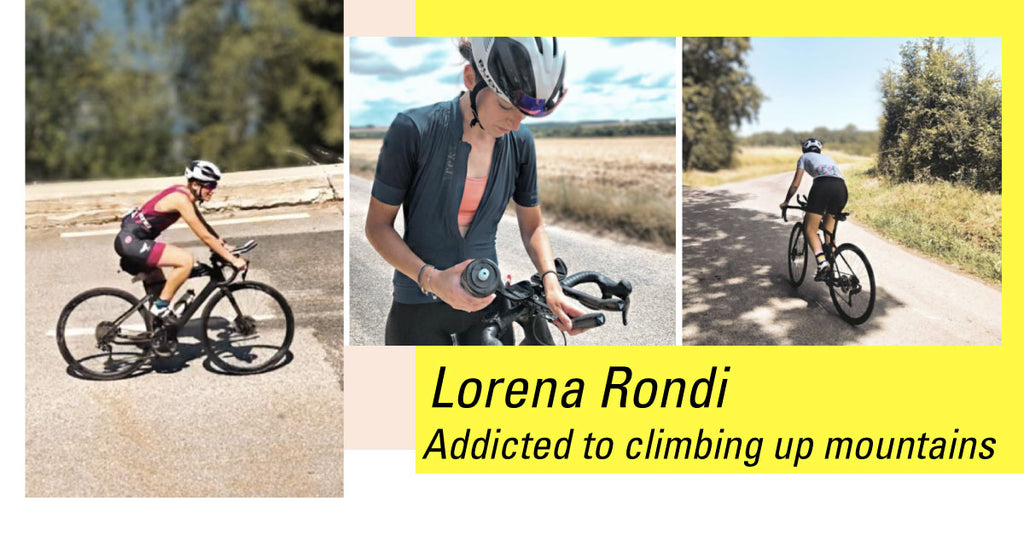 3 photos de Leona rondi sur un vélo