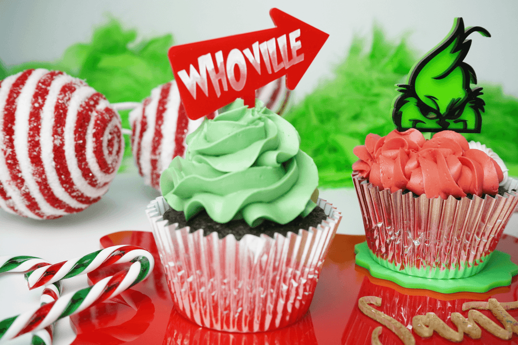 grinch cupcake toppers