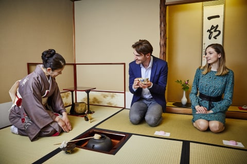 Japanese Tea ceremony enjoyed by Westerners 