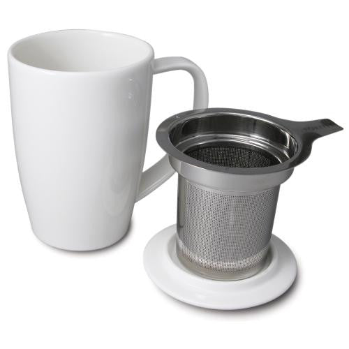 Glass Tea Mug, Stainless Steel Filter & Lid S'050XD S'049XD