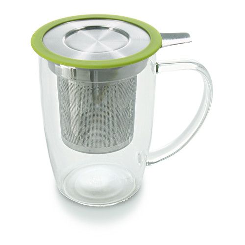 glass tea travel mug with infuser