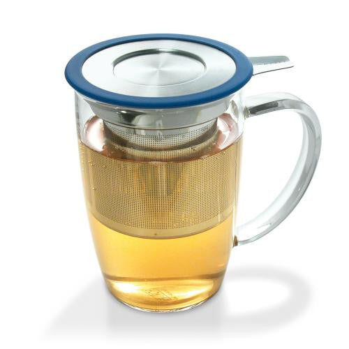 glass tea cup with lid