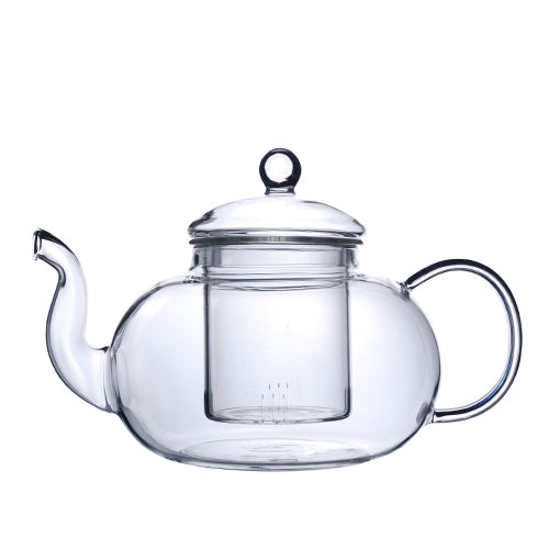 FORLIFE NewLeaf Glass 16 Ounce Tea Mug with Infuser and Black Lid