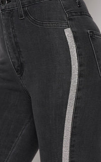 rhinestone black jeans