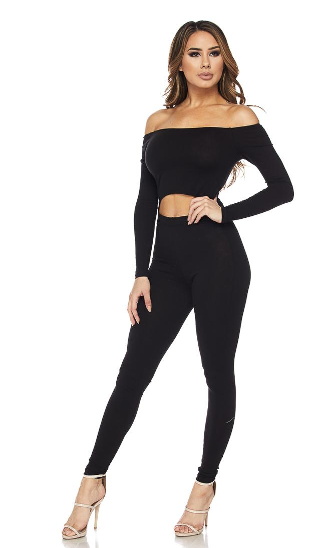Black Off the Shoulder Cut Out Jumpsuit – SohoGirl.com