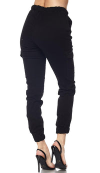 Drawstring Cargo Jogger Pants in Black – SohoGirl.com