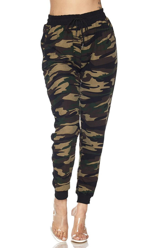 Camouflage Side Stripe Drawstring Jogger Pants – SohoGirl.com