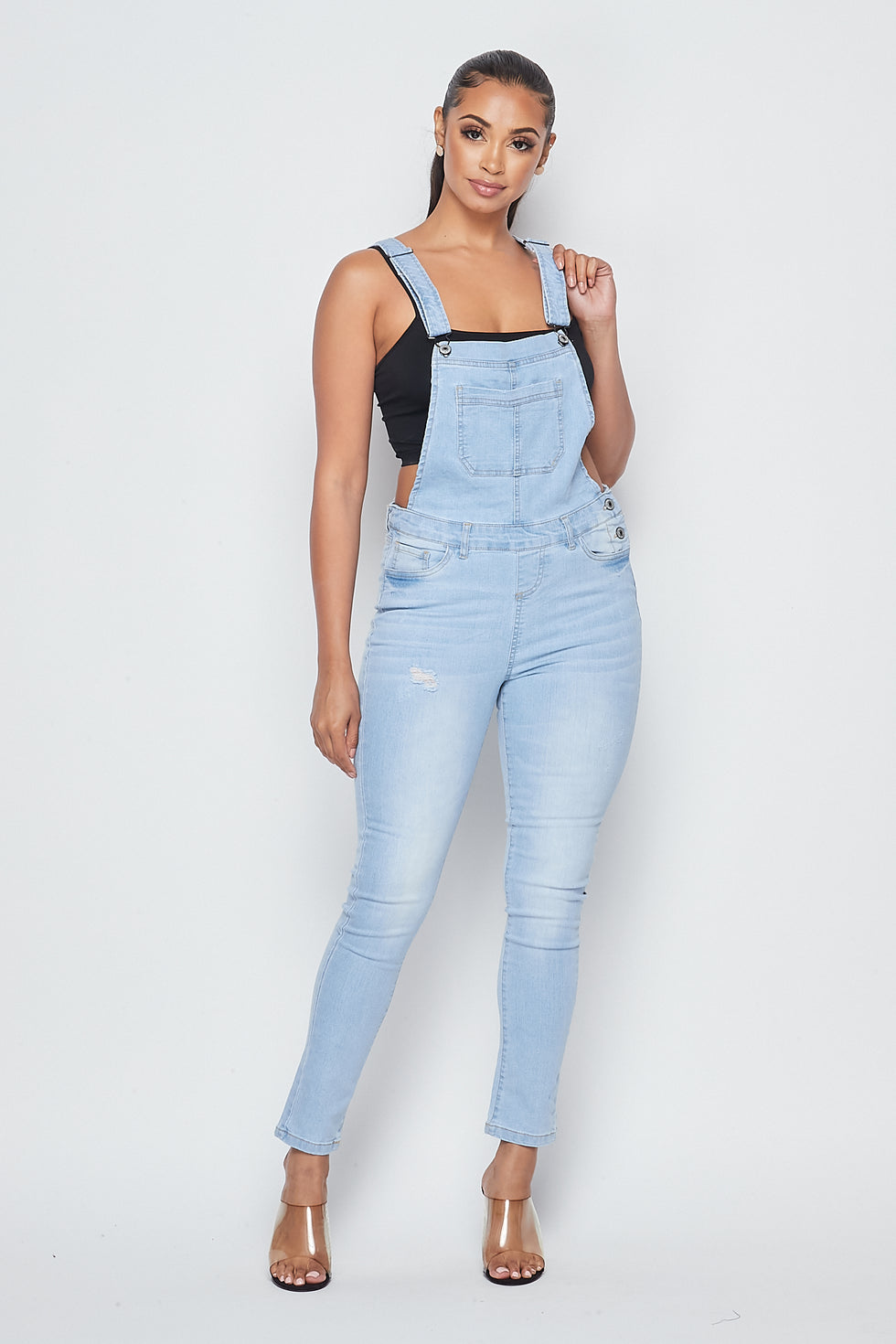 Classic Denim Overalls - Light Wash – SohoGirl.com