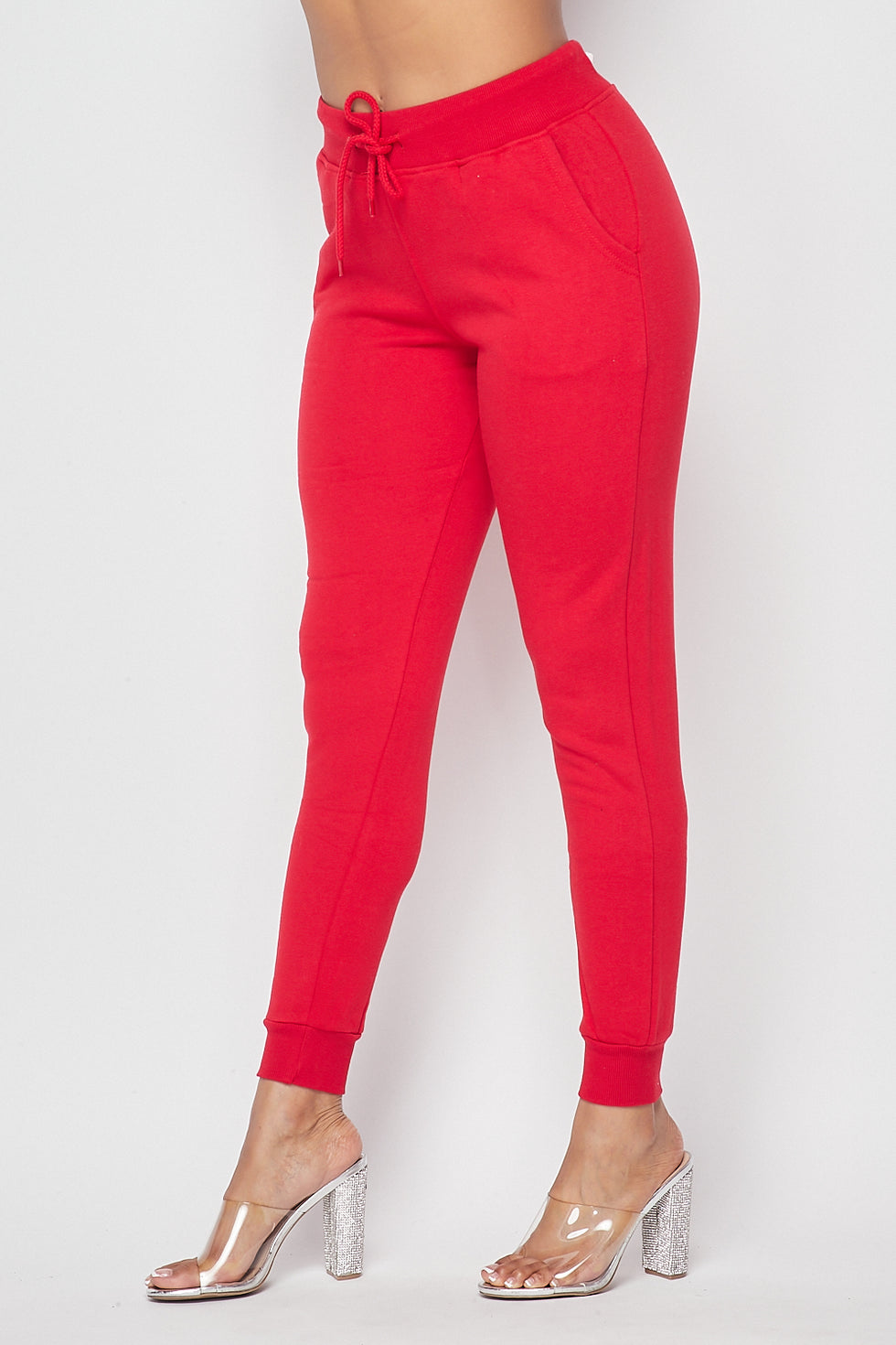 Classic Ultra Soft Drawstring Joggers - Red – SohoGirl.com