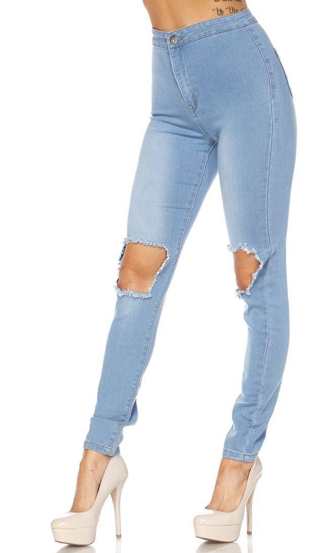 Super High Waisted Stretchy Cut Out Skinny Jeans (S-XL) – SohoGirl.com