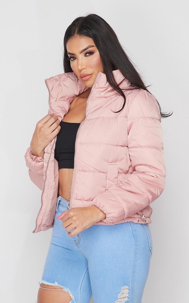 Pink Satin Puffer Bubble Jacket – SohoGirl.com