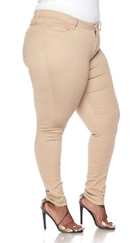 plus size khaki skinny jeans