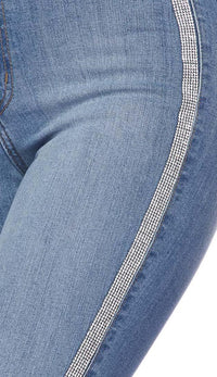 rhinestone stripe jeans