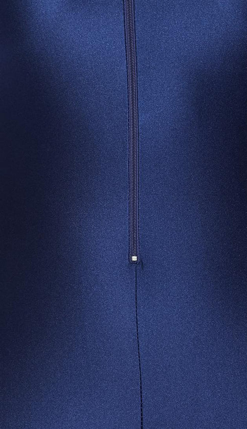 Nylon Spandex Zip-Up Long Sleeve Jumpsuit - Royal Blue – SohoGirl.com