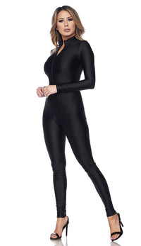 black lycra jumpsuit