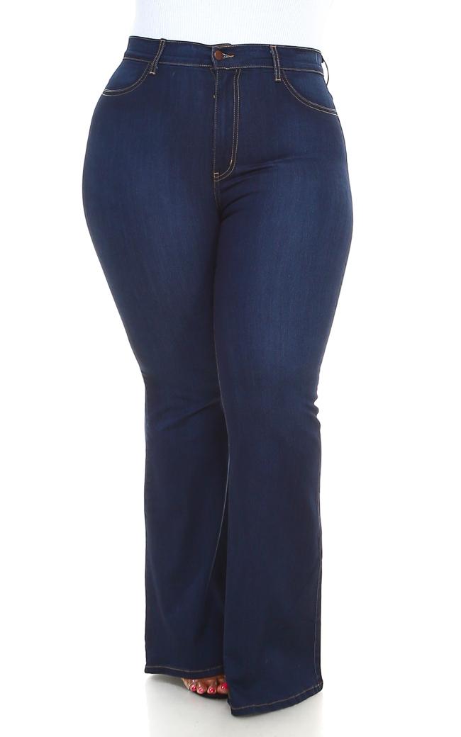 Women's Plus size High Waisted Bell Bottom Jeans – SohoGirl.com