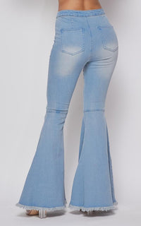 light denim bell bottom jeans