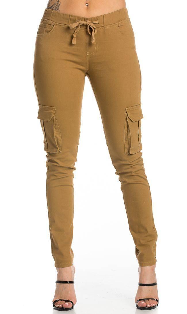 Khaki Drawstring Cargo Jogger – SohoGirl.com