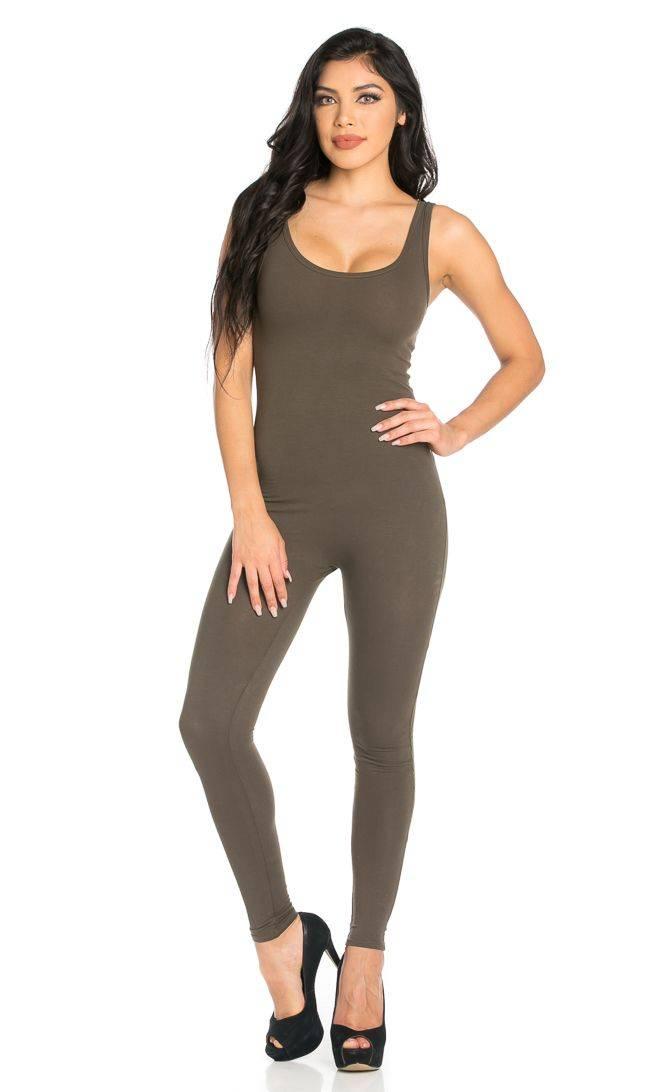 Sleeveless Catsuit in Olive – SohoGirl.com