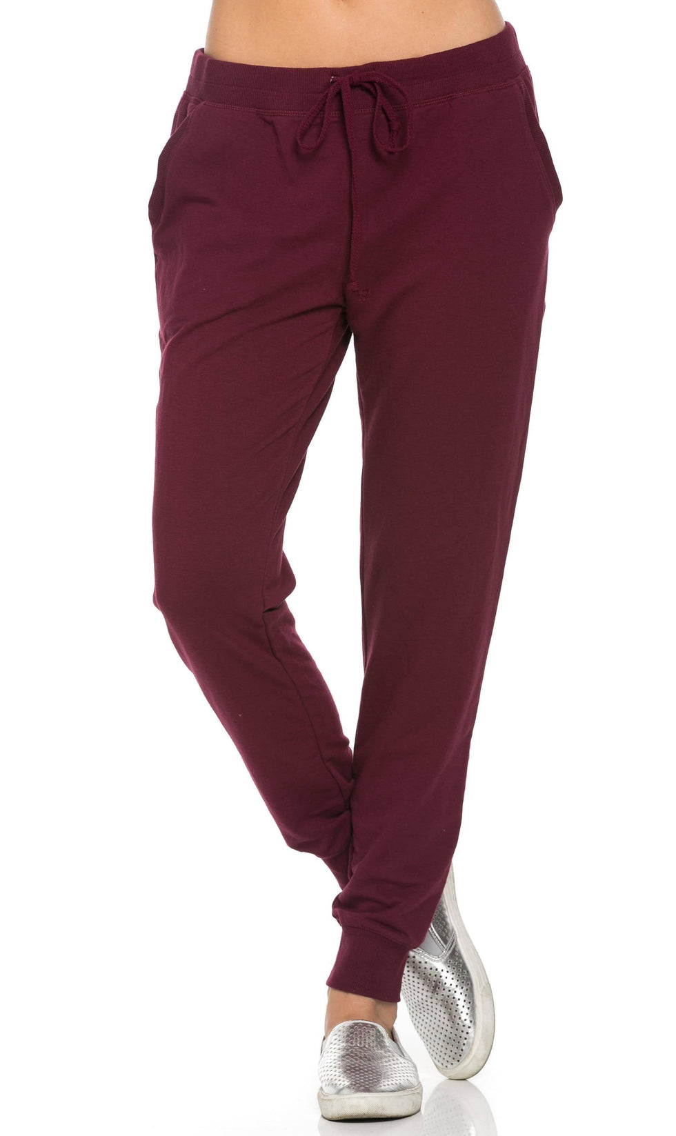 Classic Drawstring Jogger Pants (S-3XL) - Burgundy – SohoGirl.com