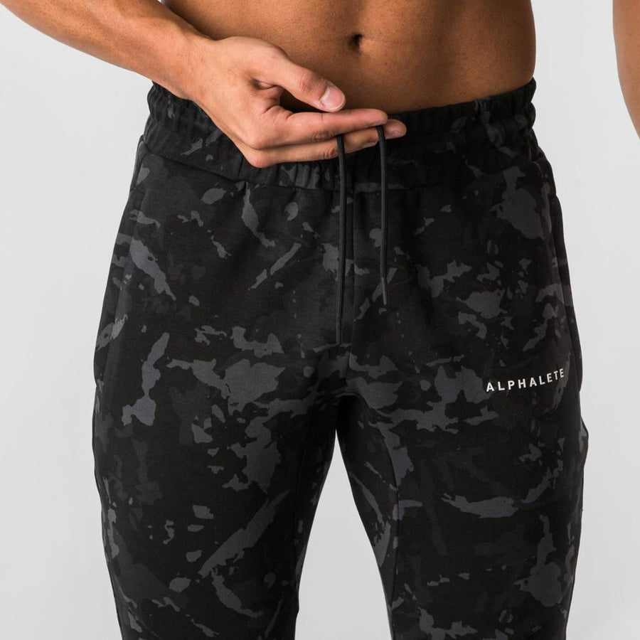 alphalete red camo joggers