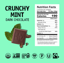 Load image into Gallery viewer, CRUNCHY MINT DARK CHOCOLATE 70%
