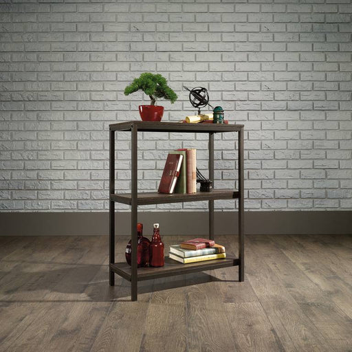 Teknik 5423028 Industrial Style 2 Shelf Bookcase in Smoked Oak - Insta Living