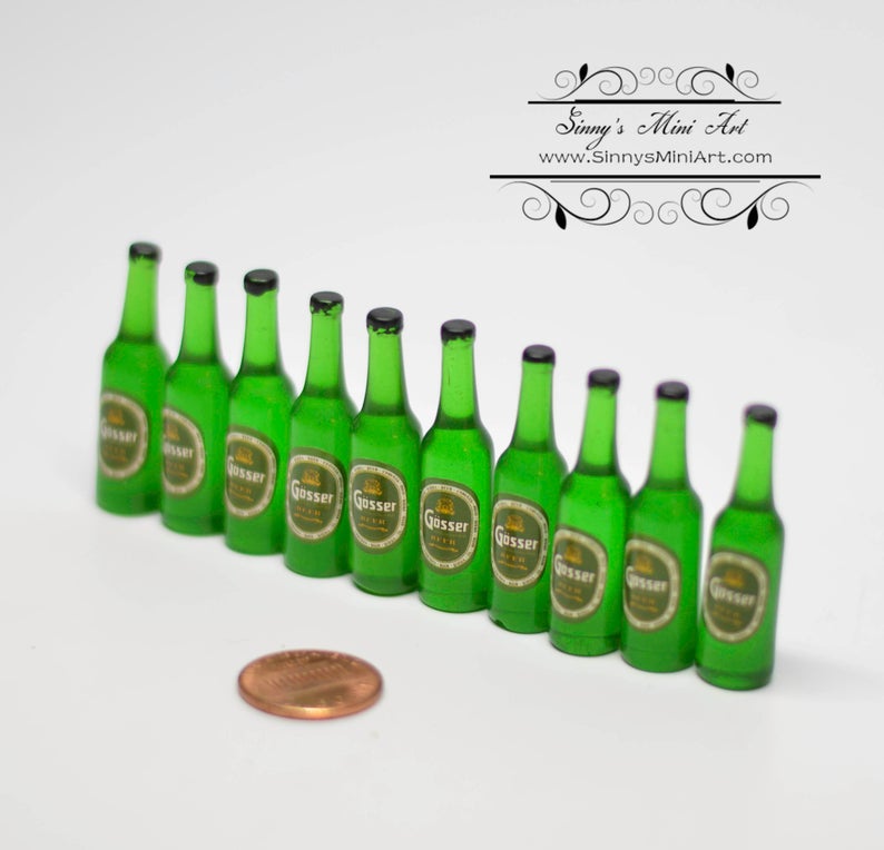 1:6 Dollhouse Miniature Bottle Beer/ Miniature Alcohol B68-1, Sinny's Mini  Art